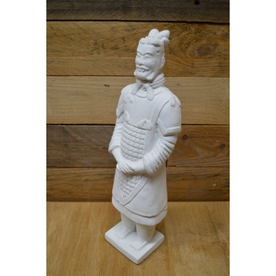 Betonnen Chinese officier – tuinbeeld uit terracotta leger – tweede keus-5