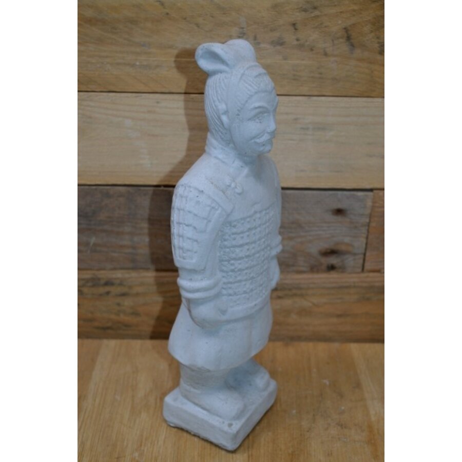 Betonnen Chinese krijger – tuinbeeld uit terracotta leger – tweede keus-2
