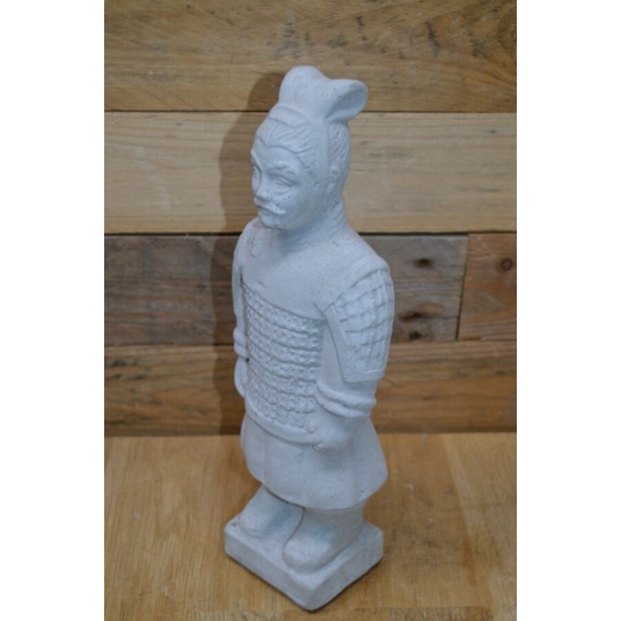 Betonnen Chinese krijger – tuinbeeld uit terracotta leger – tweede keus-5