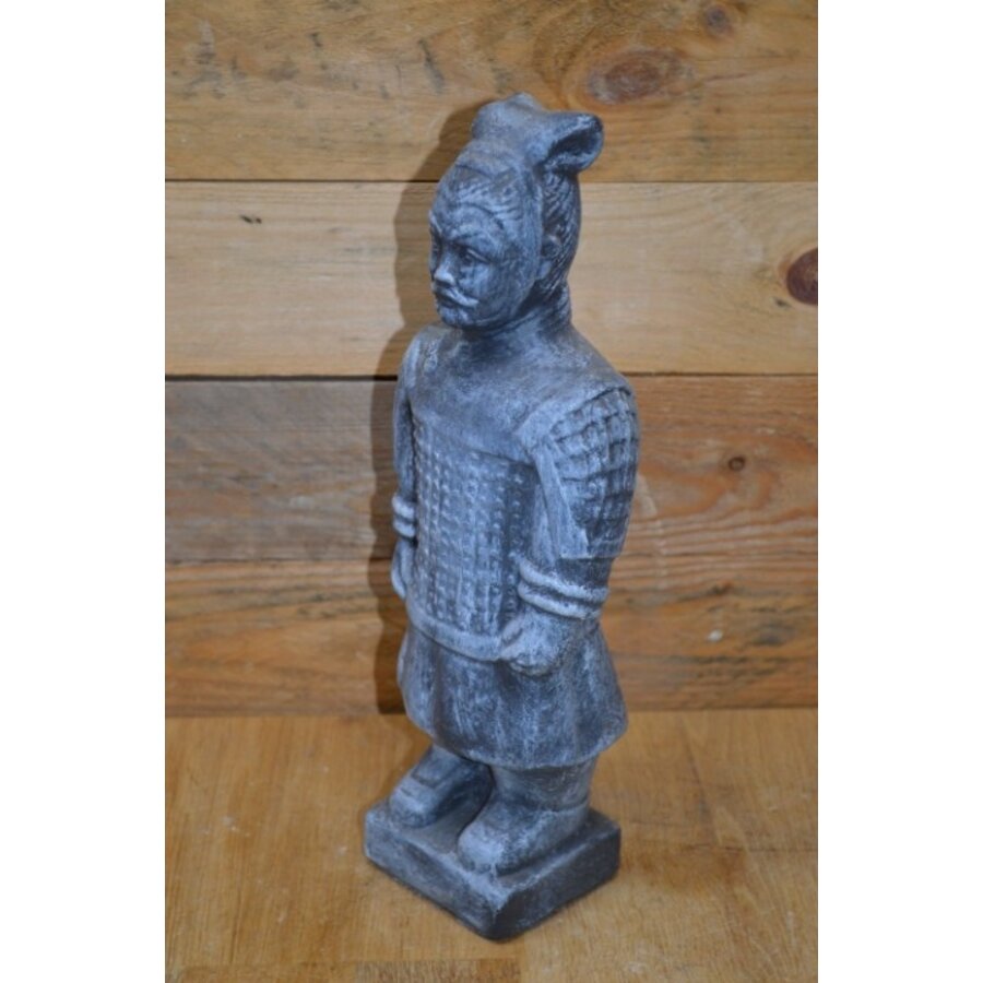 Betonnen tuinbeeld van Chinese krijger in stone kleur – tweede keus-6