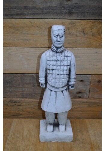 Chinese krijger tuinbeeld 