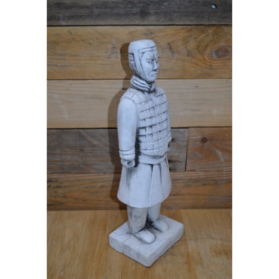 Betonnen tuinbeeld van Chinese krijger uit terracotta leger-2
