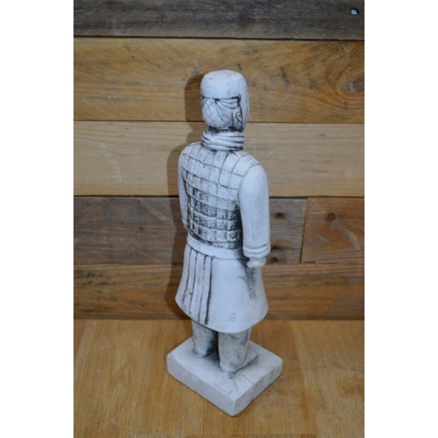 Betonnen tuinbeeld van Chinese krijger uit terracotta leger-3
