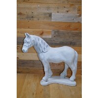 thumb-Natuurgetrouw staand paard van beton – betonnen tuinbeeld-1