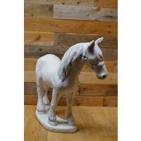 thumb-Natuurgetrouw staand paard van beton – betonnen tuinbeeld-7