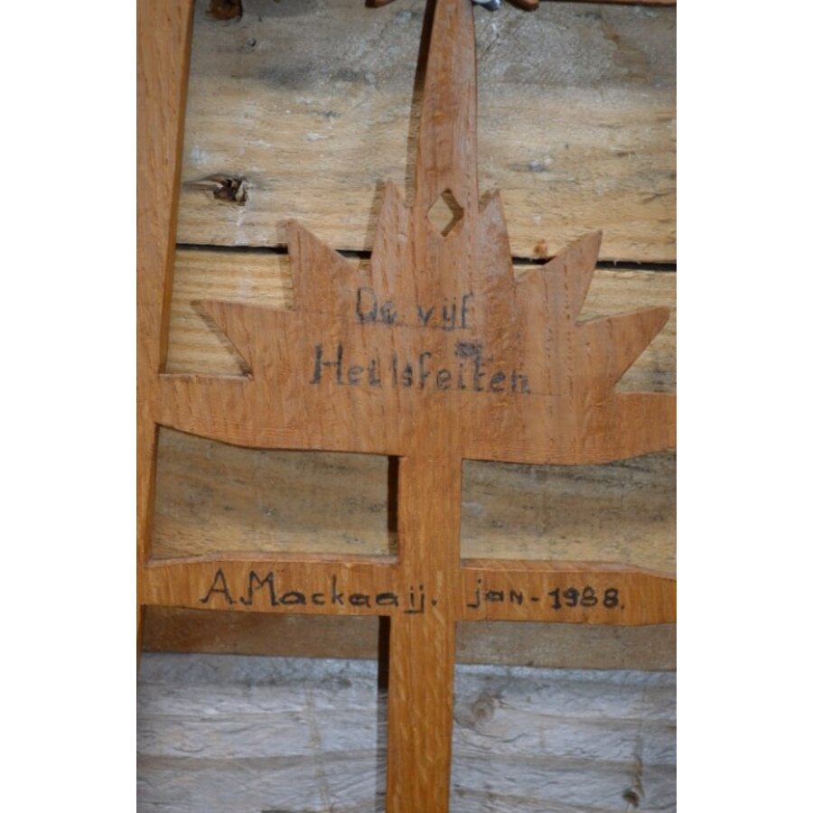 Wanddecoratie van eikenhout-6