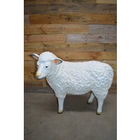 thumb-Levensecht wit schaap van kunststof – kijkt naar links-1