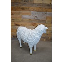 thumb-Levensecht wit schaap van kunststof – kijkt naar links-4