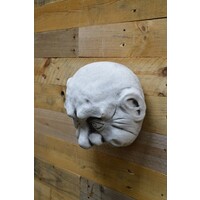 Vrolijke betonnen Steen – vrolijk tuinbeeld om te schilderen of hangen