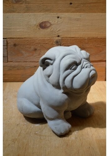 Buldog grijs geschilderd 