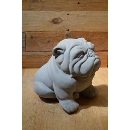 Buldog grijs geschilderd 