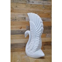 thumb-Grote zwaan van beton – sierlijk tuinbeeld met klassieke uitstraling-3