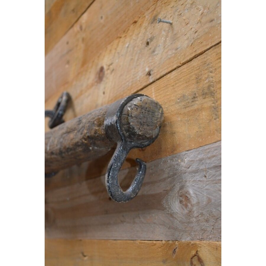 Authentieke houten trekbalk voor paardenwagen-2