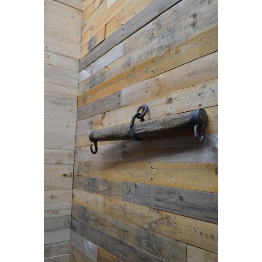 Authentieke houten trekbalk voor paardenwagen-6