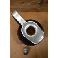 thumb-Ouderwetse hoge aluminium thermos schenkkan – antiek en decoratief vintage gebruiksvoorwerp.-6