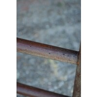 thumb-Set van 4 antieke Hollandse keukenstoelen met biezen zitting-7