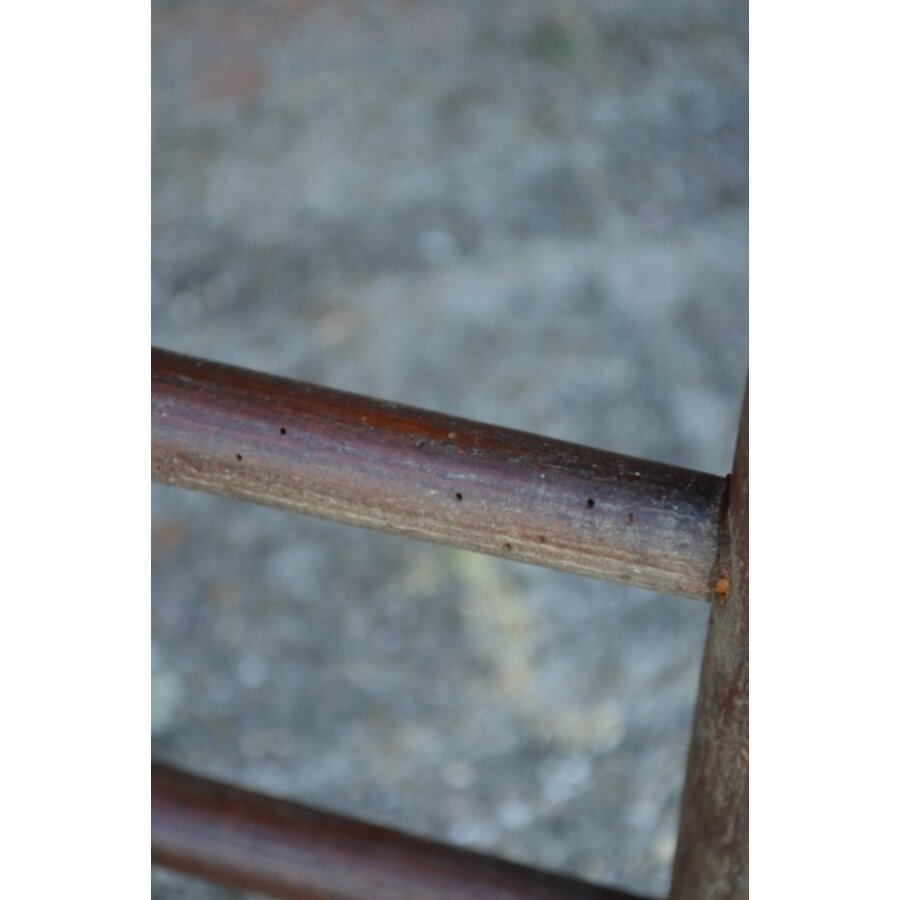 Set van 4 antieke Hollandse keukenstoelen met biezen zitting-7