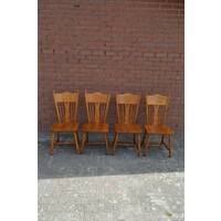 thumb-Set van 4 eiken vintage keukenstoelen van Meeuwis Karaktermeubelen Oirschot uit de jaren 60-1
