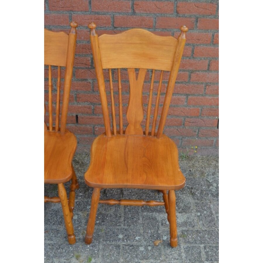 4 eiken vintage keukenstoelen van Meeuwis Karmo-4