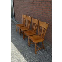 thumb-4 eiken vintage keukenstoelen van Meeuwis Karmo-1