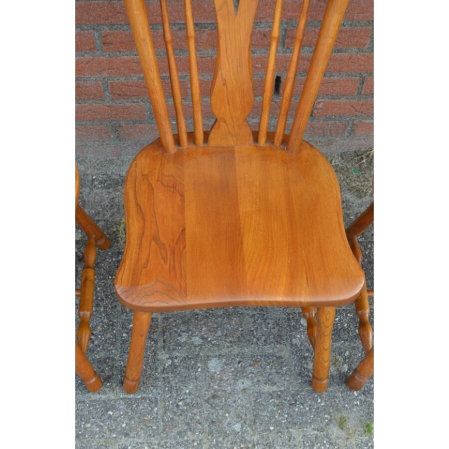 4 eiken vintage keukenstoelen van Meeuwis Karmo-6