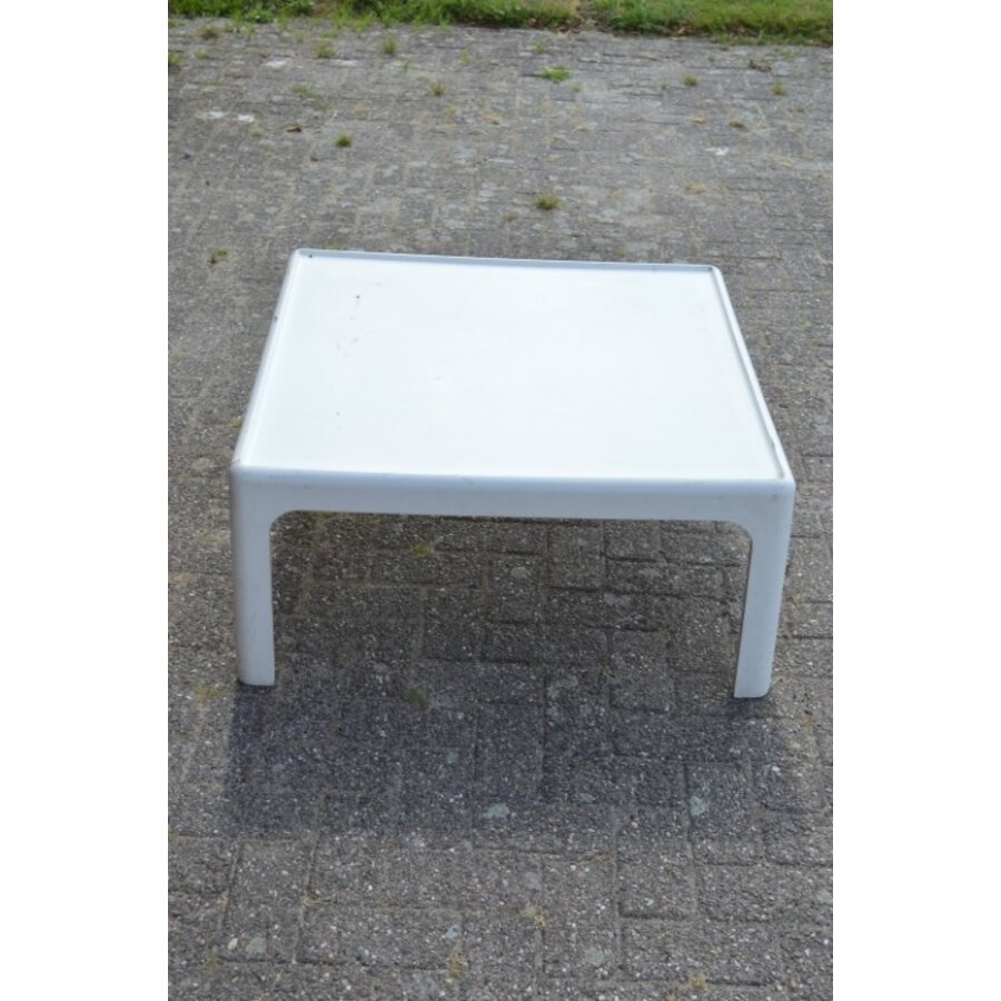 Retro DDR bijzettafel van wit kunststof Variopur-3