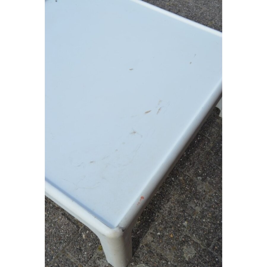 Retro DDR bijzettafel van wit kunststof Variopur-5
