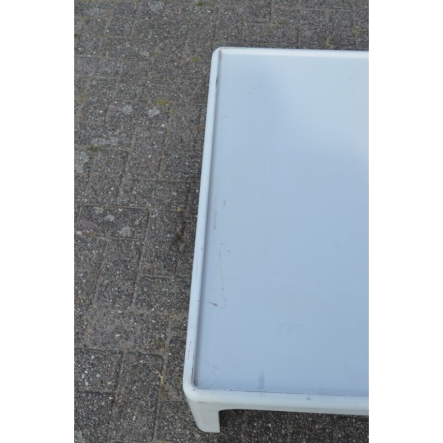 Retro DDR bijzettafel van wit kunststof Variopur-6