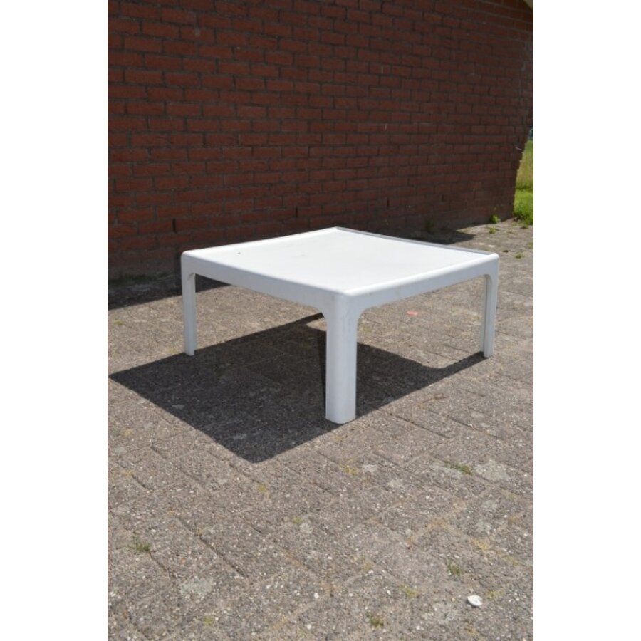 Retro DDR bijzettafel van wit kunststof Variopur-8