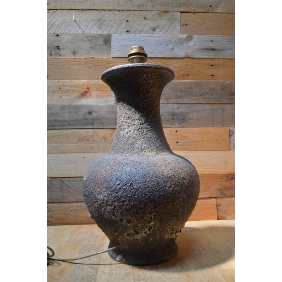 Vintage lava keramiek tafellamp zonder kap-9