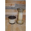 LoodsVol, Tweedehands Vintage keramische zuil met pot – West-Duits aardewerk van Wegmann