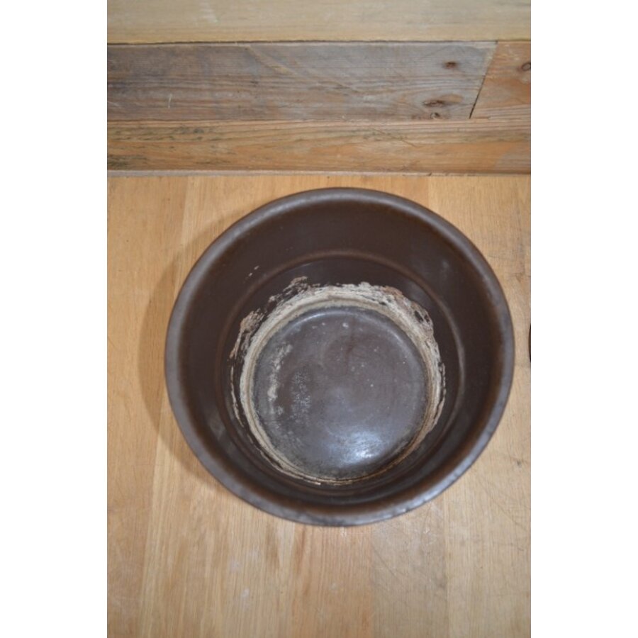 Vintage keramische zuil met pot – West-Duits aardewerk van Wegmann-2