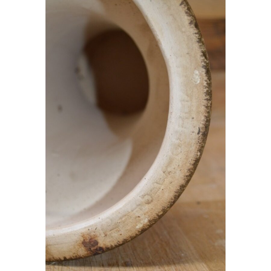 Vintage keramische zuil met pot – West-Duits aardewerk van Wegmann-5