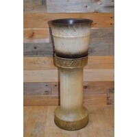 thumb-Vintage keramische zuil met pot – West-Duits aardewerk van Wegmann-6