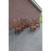 LoodsVol, Tweedehands Set van 8 Provençaalse stoelen met korenaar motief Tom Seely