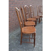 thumb-Set van 8 Provençaalse stoelen – eind 20e eeuw – met korenaar in rugleuning-3