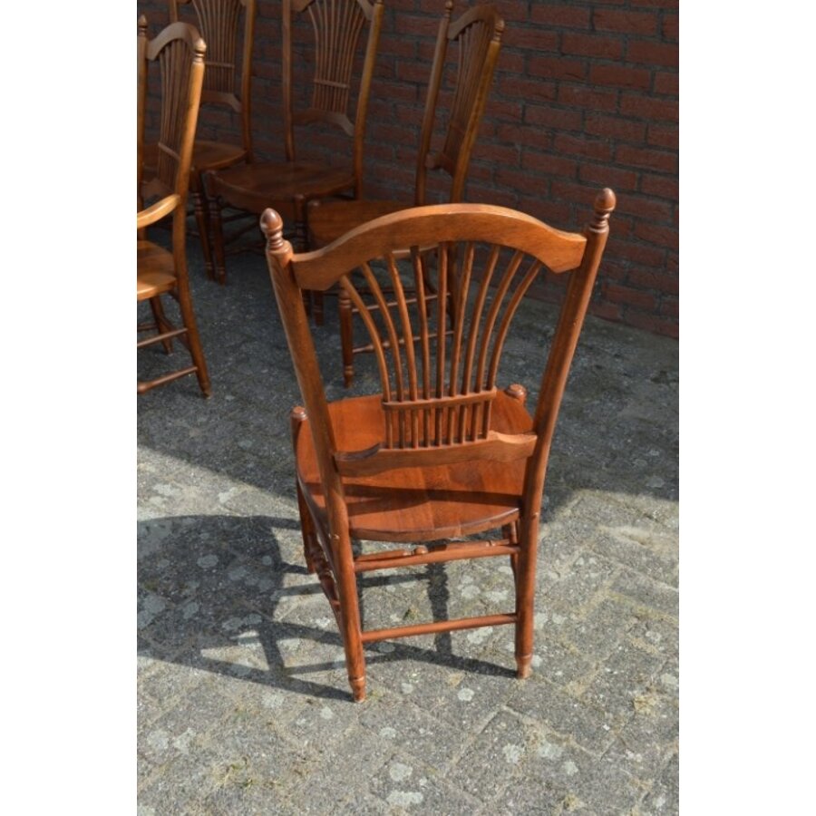 Set van 8 Provençaalse stoelen – eind 20e eeuw – met korenaar in rugleuning-6