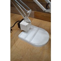 thumb-Vintage loeplamp Emmea 3005 met verstelbare arm, vergrootglas en geëmailleerde poot-2