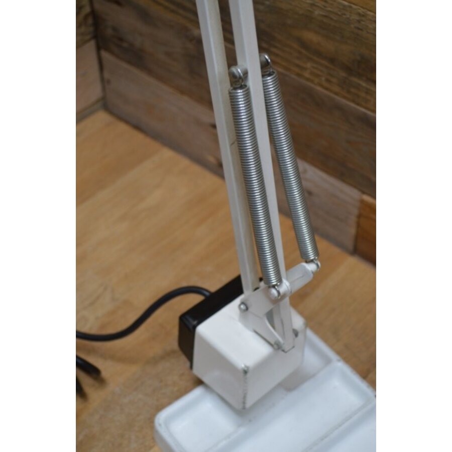 Vintage loeplamp Emmea 3005 met verstelbare arm, vergrootglas en geëmailleerde poot-6