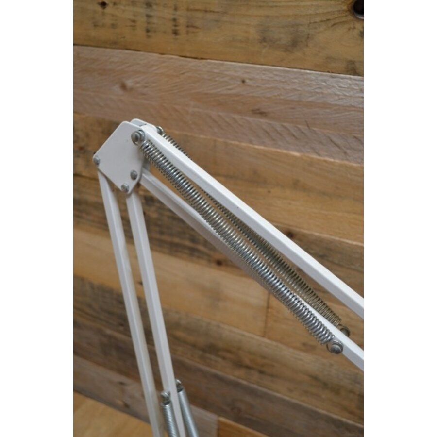 Vintage loeplamp Emmea 3005 met verstelbare arm, vergrootglas en geëmailleerde poot-7