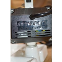 thumb-Vintage loeplamp Emmea 3005 met verstelbare arm, vergrootglas en geëmailleerde poot-9