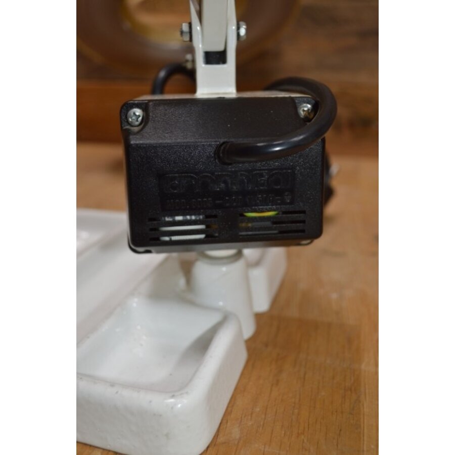 Vintage loeplamp Emmea 3005 met verstelbare arm, vergrootglas en geëmailleerde poot-10