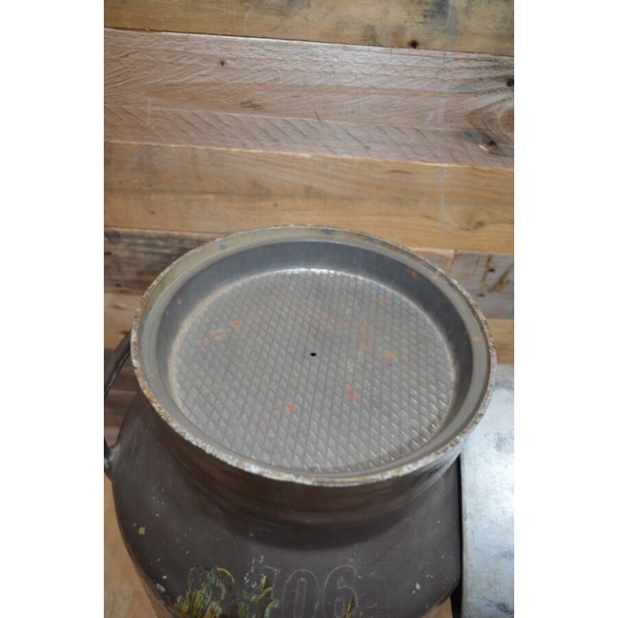 Karaktervolle Aluminium Melkbus 25 Liter met Decoratie-2