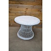 LoodsVol, Tweedehands Ronde rotan salontafel, wit gespoten, tweedehands