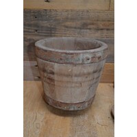 thumb-Volledig complete antieke kaaskop – Houten kaasmal met originele lepel-6