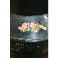 thumb-Unieke antieke metalen melkbus 1959-N-331 met bloemmotieven-2