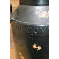 thumb-Unieke antieke metalen melkbus 1959-N-331 met bloemmotieven-6