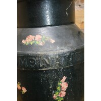 thumb-Unieke antieke metalen melkbus 1959-N-331 met bloemmotieven-7