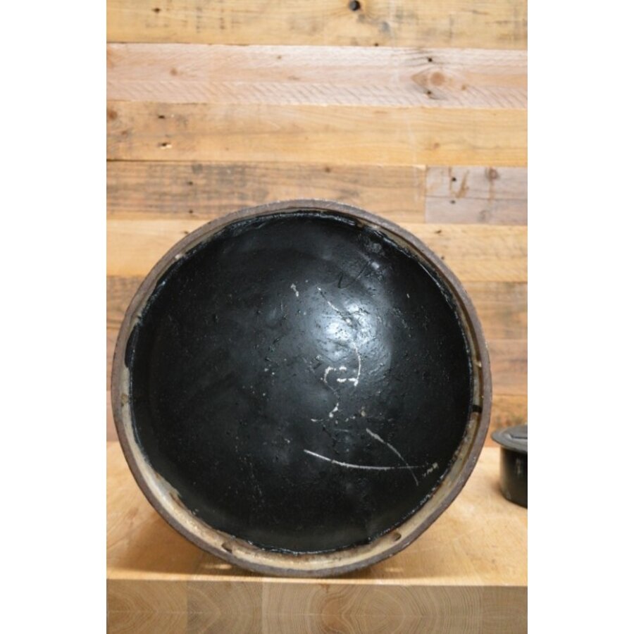 Oude metalen melkbus 1959-N-331 – geschilderd met beplakt met bloemmotief, decoratief tweedehands exemplaar-9