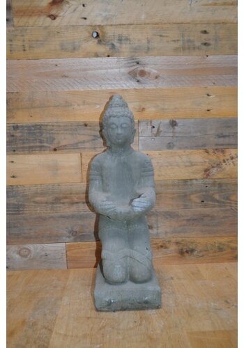 Betonnen beeld Shiva knielend 